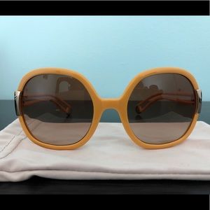 Yellow Tory Burch sunglasses